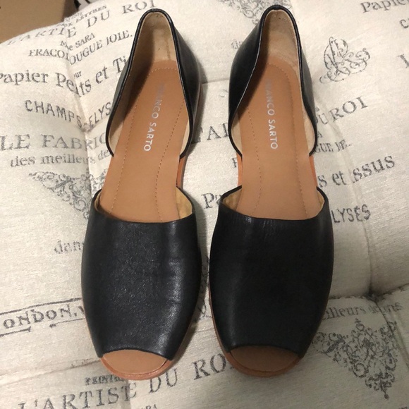Franco Sarto Shoes - Franco Sarto black leather flats size 7.5